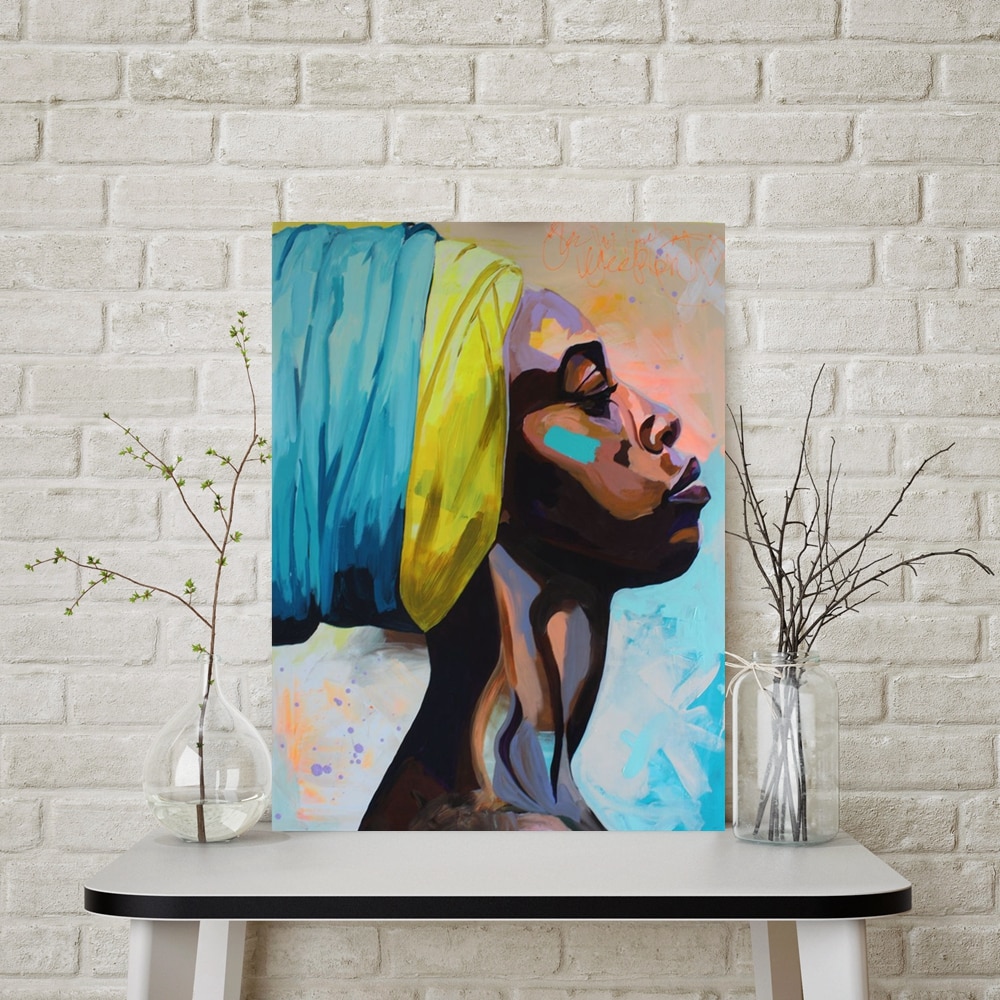 African American Portrait Wall Canvas Print