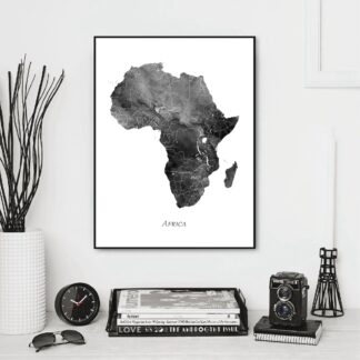 Black & White Map Of Africa