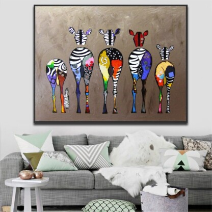 Abstract Zebras Canvas Print