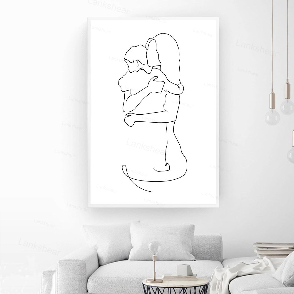 Mother And Daughters Son Abstract Wall Art